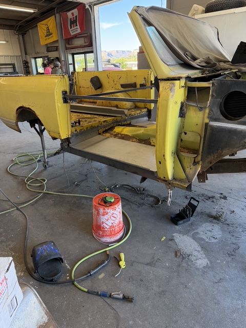 Opened up for floor work