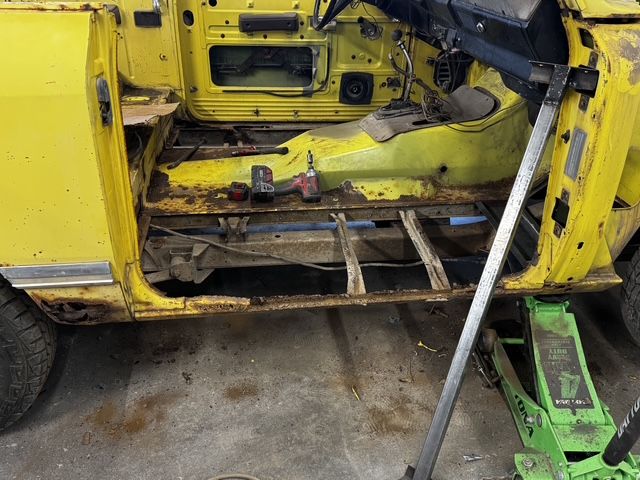 Sills and rockers cut away