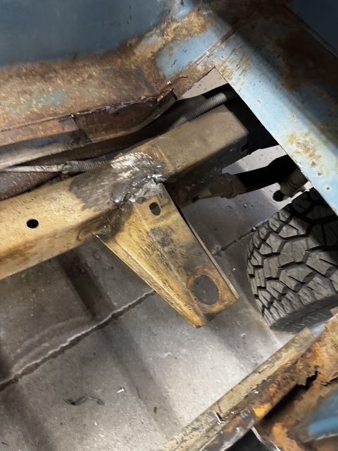 Body mount eaten through