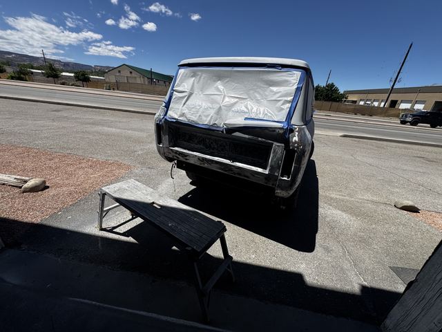 Rear panel worked and masked