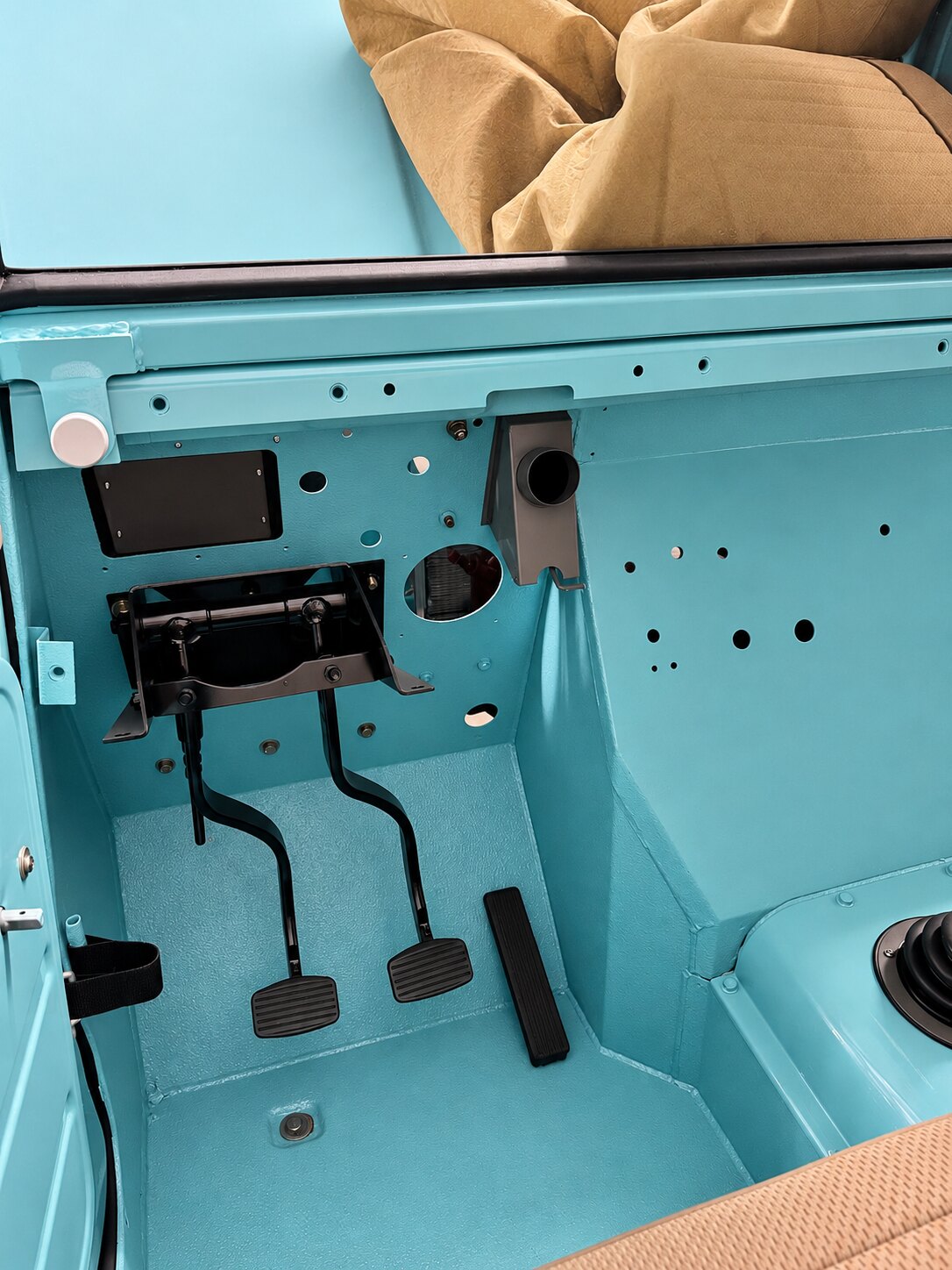 Footwell and pedals