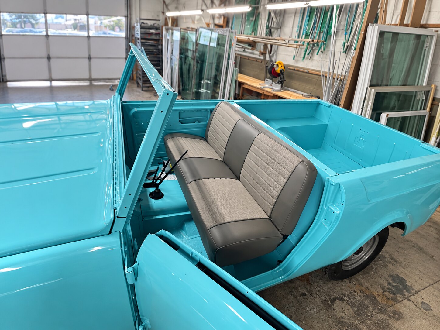 Reupholstered bench seat